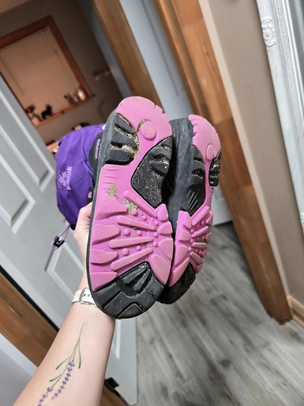 Kamik Rocket Kids Purple & Black Winter Boots - Picture 3 of 3